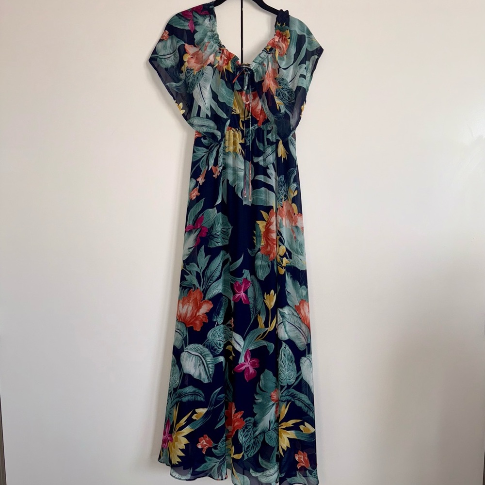 Lulu's Vibrant Floral Maxi Dress
